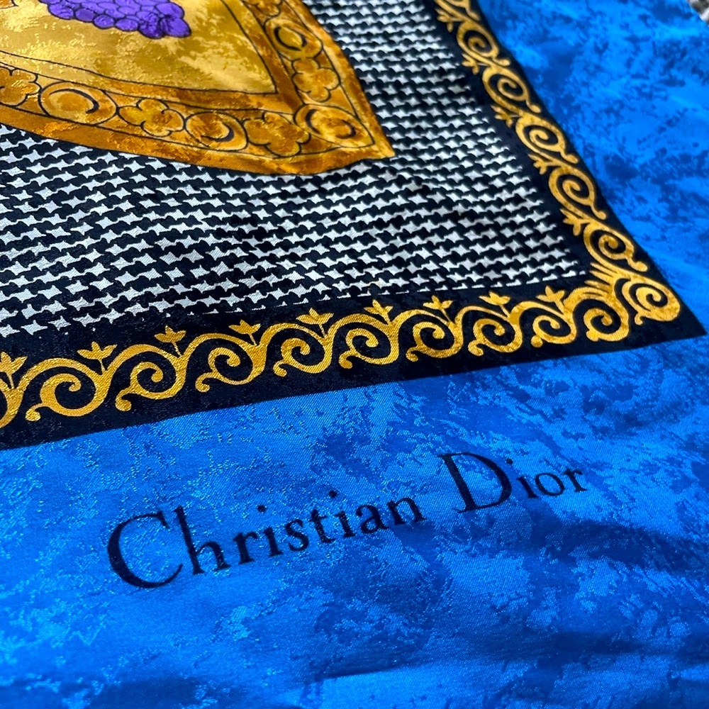 Christian Dior Vintage Silk Gemstone Scarf - Picture 4 of 13